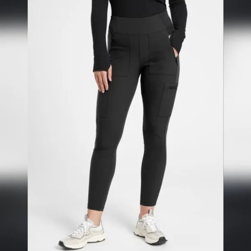 ATHLETA Headlands Hybrid Cargo Tight Pants Trail Travel Sz 0P 0 Petite
